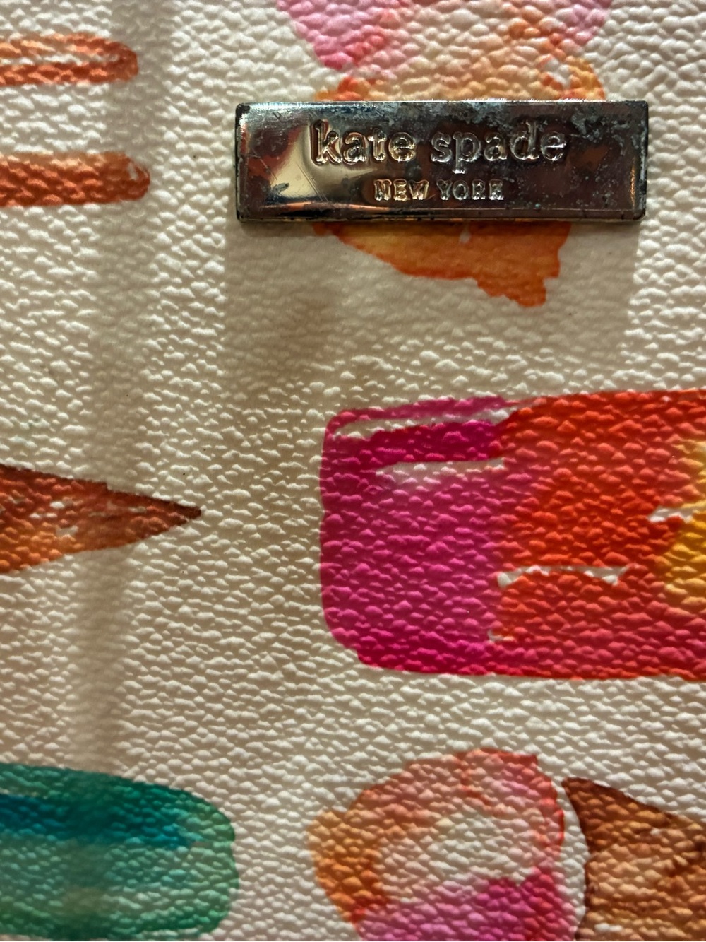 kate spade Multicolor Ice Cream & Popsicle Print Tote with Tan Handles - Picture 2 of 8